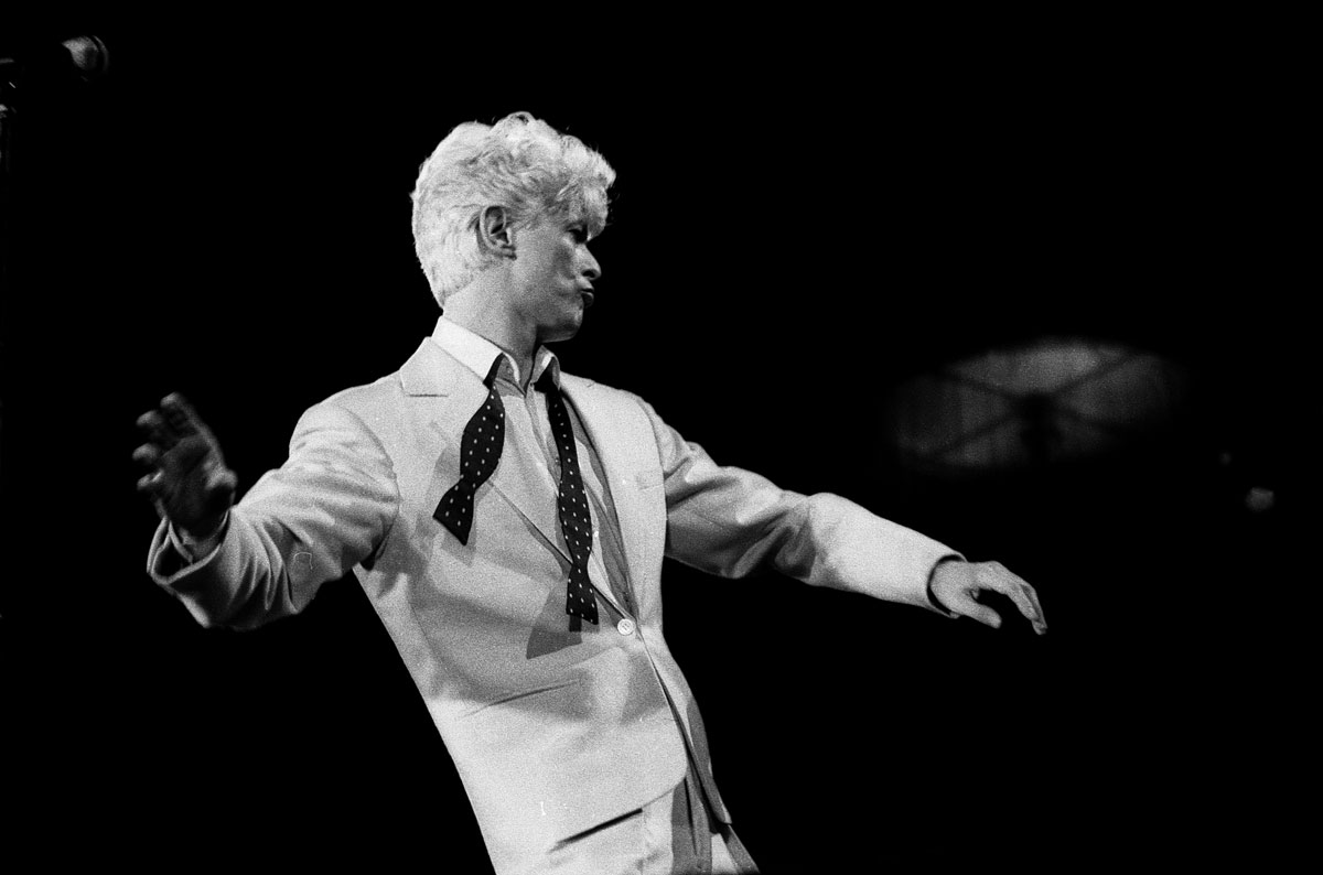 David Bowie, BC Place Stadium, Vancouver BC, Serious Moonlight Tour, Sep 12, 1983. Photo by Bev Davies