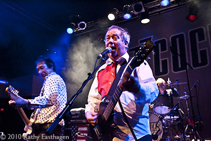 Steve Diggle, Pete Shelley, and Danny Farant, the Buzzcocks