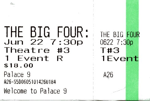 Big Four concert ticket